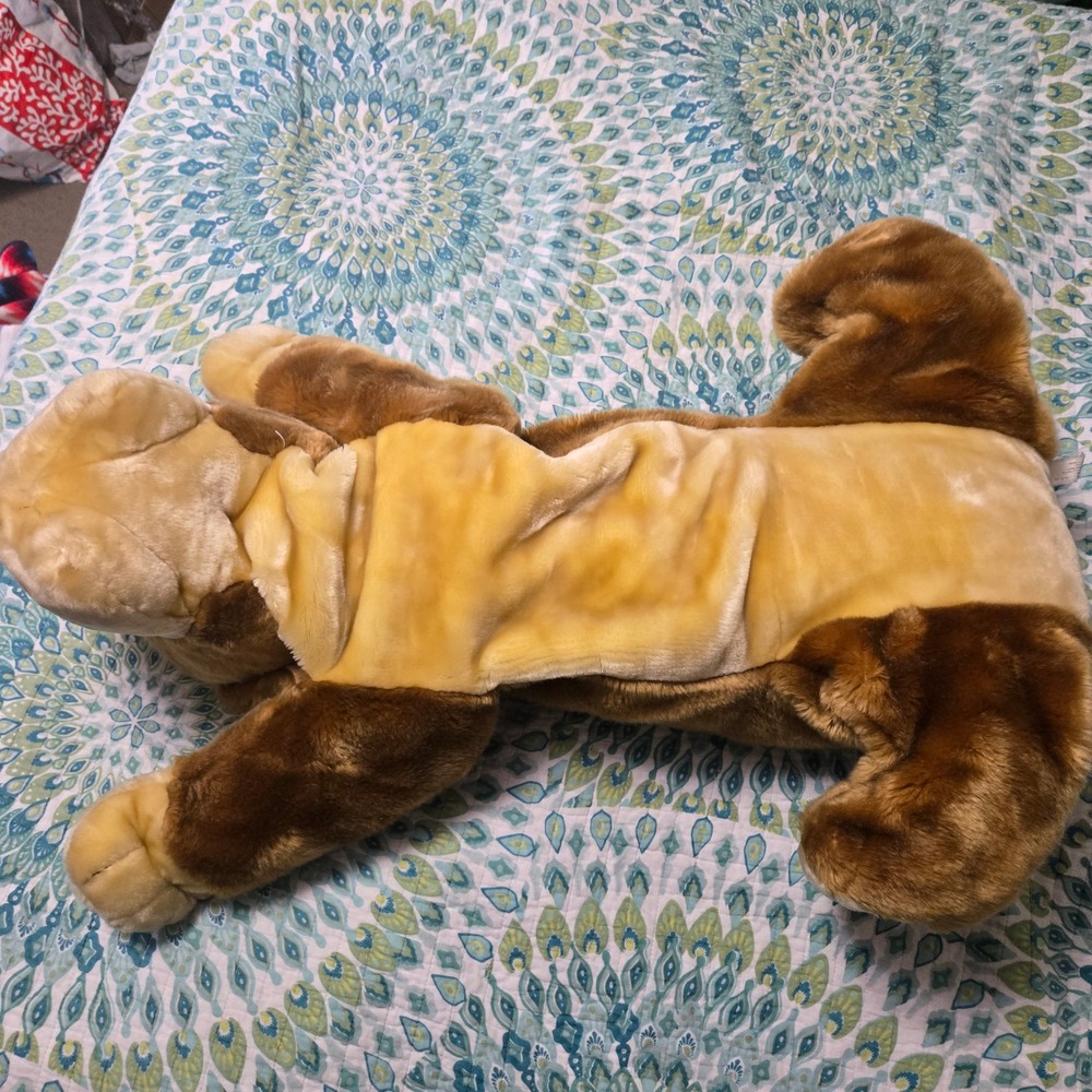 Animal Alley Toys R Us Large Floppy Bloodhound Dog Plush Brown Tan 33 Inch 2000 - Picture 3 of 6